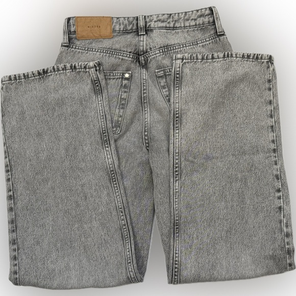 H&M Super Wide Ultra High Stonewash Gray Jeans - NWOT - Picture 4 of 7